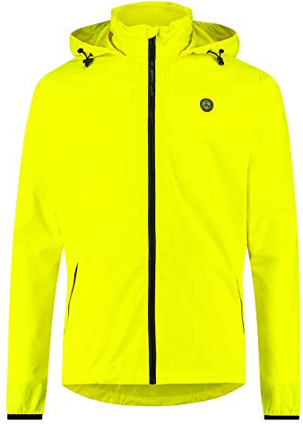 AGU GO Essential Regenjacke Damen & Herren, Fahrradjacke Wasserdicht & Winddicht, Atmungsaktiv, Reflektierend, Unisex, L, Gelb