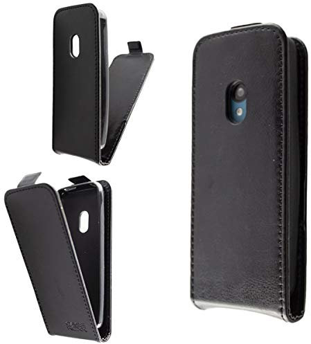 caseroxx Flip Cover für Nokia 125/150 (2020) in schwarz – Handy-Tasche mit Kreditkartenfächern & Magnetverschluss aus Kunstleder, schlank & funktional