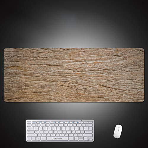 HUALEMEI Natural Wood Imitation Game Desk Mat For Game Work Table Computer Desk,creative Large Thick Mouse Pad,wood Pattern Not-slip Waterproof Desk Mat H 35x16inch