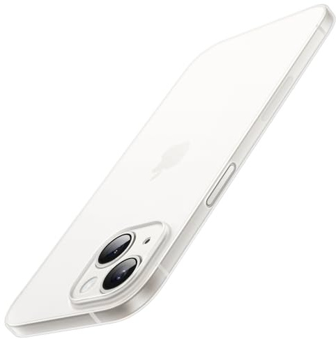 JETech Ultra Smal Skal för iPhone 14 6,1 Tum, Kameralinsskydd Fullständigt Skydd, Lättviktig Matte Avsluta PP Hård Minimalistisk Fodral Case (Genomlysande)