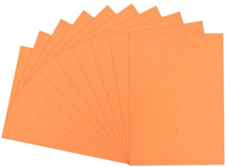 sourcing map Lot de 50 couvertures de reliure grain de cuir A4 160 g/m² papier texturé non perforé pour rapports commerciaux, orange rouge