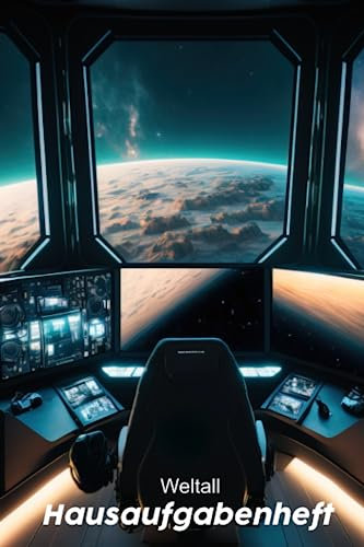 Raumschiff Hausaufgabenheft: Einfaches und übersichtliches Hausaufgabenheft für kleine Astronauten