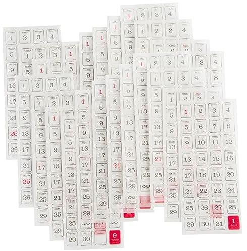 Ciieeo 72blätter Monats Und Tagesplaner Aufkleber Praktische -sticker Für Scrapbooking Kalender Und Notizen Mit Insgesamt Für Schüler Und Büroangestellte