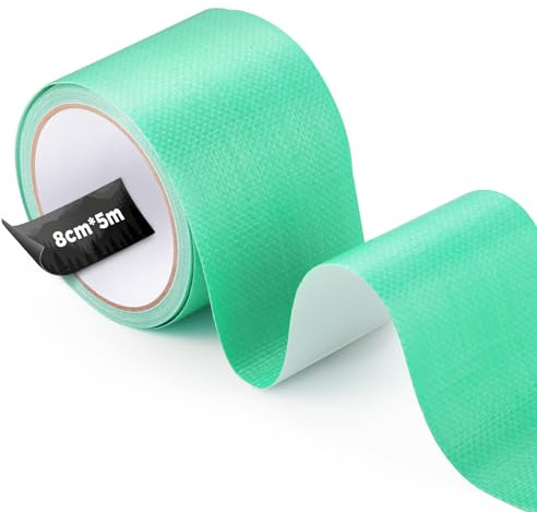 ecooe PE Planenband, Reparaturklebeband 5M x 8CM, Wasserabweisend Klebeband für Zelt, Sonnenschirms, Pavillon, Plane, lkw abdeckplane, Markise, Awning, Zelt Reparaturband Grün