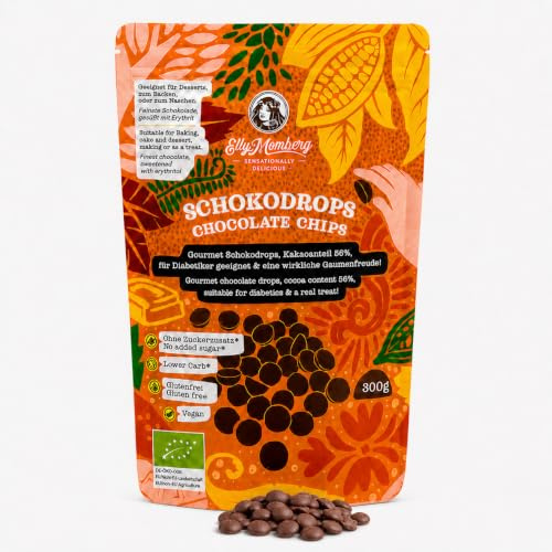 Keto Schokodrops, zuckerfreie Schokolade, Keto Diät, 300 g, Zartbitter