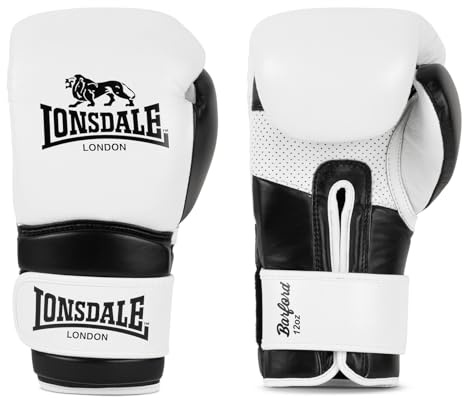 Lonsdale Boxhandschuhe aus Leder Barford White/Black 16 oz