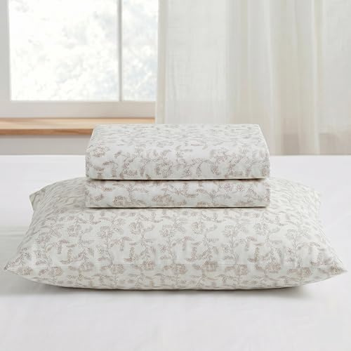 Modern Threads Ensemble de draps 4 pièces en Flanelle 100% Coton - Douce et Durable pour Toutes Les Saisons, pour Grand lit vévien