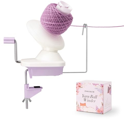 INMAKER Wollwickler, Garnwickler für Häkeln, Yarn Winder | 4oz, Robuster ABS-Kunststoff, Manuelle, Einfach zu bedienen, Schneller Aufbau, Tragbar
