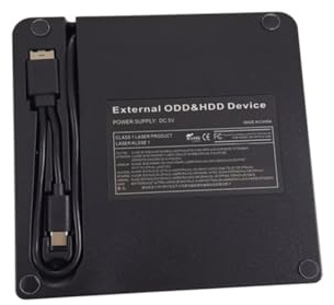 OSALADI Óptica Externa Typec USB 3.0 Abs Negra para Portátil y Escritorio | 4mb, Diseño Clásico, Baja Sonoridad, Interna, Corrección de Errores Fuerte