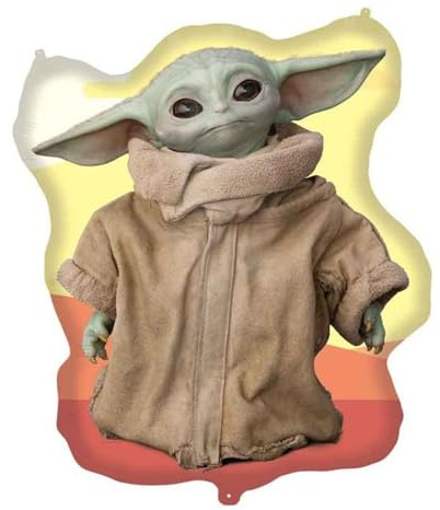 Procos - Supergroßer Folienballon Baby Yoda Grogu Star Wars, Ballon für Luft oder Helium Füllung, Geschenk, Dekoration
