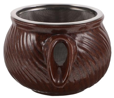 GARVALON Vaso Fontanella Ceramica con Filtro per Acquari e Giardino Decorazione Cascata Ecologica Circolazione e Ossigenazione Acqua per Interni ed Esterni
