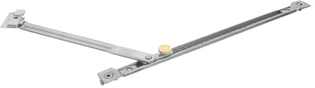 RUNROTOO Telescopic Window Stay, 10-Inch Adjustable Stainless Steel Casement Limiter Bar Weatherproof Stay for Outward Opening Windows, Sliding Sash, 0.5-Inch Slot Width