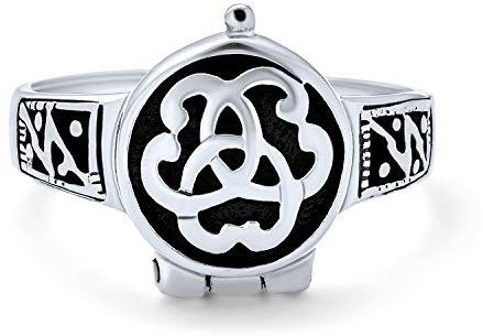 Bling Jewelry Anillo de rompecabezas Claddagh celta irlandés de la Trinidad con manos, corona y corazón de amistad BFF entrelazado para adolescentes y mujeres de plata esterlina .925