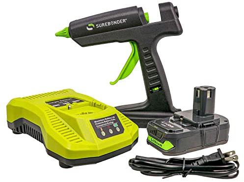HYBRID-120KIT 120 Watt Corded/Cordless Hybrid Full Size Hot Melt Glue Gun - 18V Lithium-Ion Battery & Charger Included