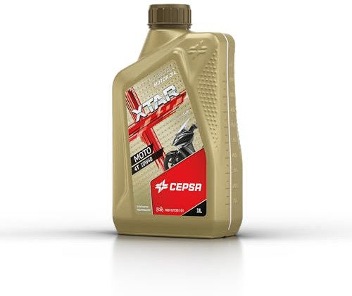 Cepsa XTAR Moto 4T 10W40 (1L) Lubricante multigrado Semi-sintético para Motos de 4T