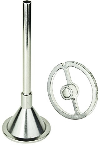 Wolfcut Wurstfüller - Set kompatibel mit Fleischwolf Größe 8 (1 X Füllrohr Rohrdurchmesser 12 mm + 1 X Führungsscheibe) Inox, Metzgerqualität