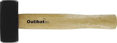Massette carrée Outibat - Manche bois - 1 kg