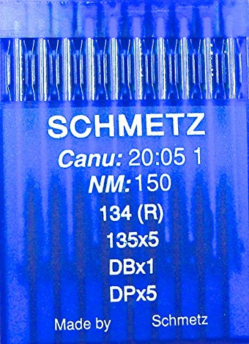 SCHMETZ 10 Rundkolben Nähmaschinen Nadeln System 134 (R) Industrie St. 150