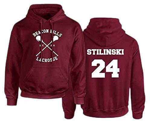 iBaste_top Beacon Hills Lacrosse Hoodie Teen Wolf McCall Stilinski Lahey Sweatshirt Unisex S Rot 24