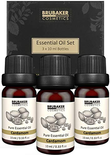 BRUBAKER Cosmetics 3er-Set Kardamom Öl - Ätherische Öle Aromatherapie Geschenkset 3 x 10 ml Vegan
