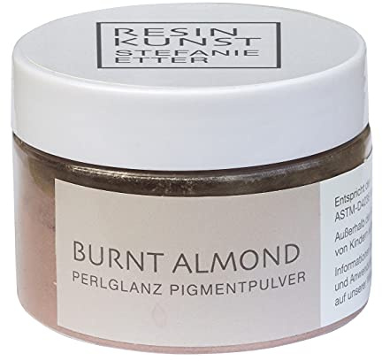 Resin Kunst Perlglanz Pigmentpulver, Burnt Almond, 50 g, Mica Pulver, Farbpigmente, Farbe für Kunstharz, Epoxidharzfarbe in braun