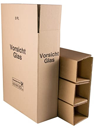5x Flaschen Versandkarton 3er DHL/UPS geprüft für Wein & Sekt