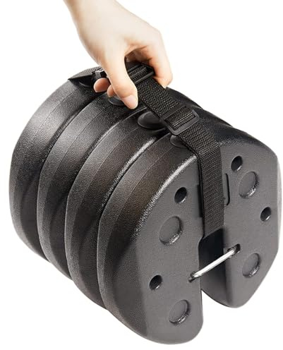 ABCCANOPY Gewichte, Baldachin, Pavillon, Regenschirm, Gewichte mit Stahlklemme und Tragegurt, 4 Stück (9 kg)