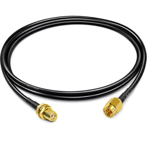 CABLEPELADO Cable de Antena SMA, Coaxial de Transmisión Compatible Con Equipos de Radiofrecuencia (RF) y Aplicaciones Inalámbricas, 50 Ohm, 5 Metros
