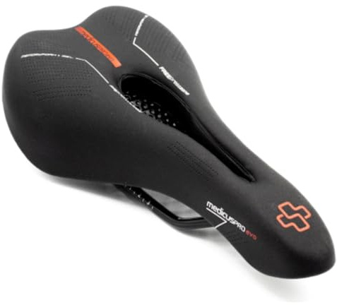 Wittkop Medicus Pro Evo 7.0 Gel - Sillín de bicicleta con espuma viscoelástica y diseño ergonómico durante el ciclismo - Sillín MTB/Sport