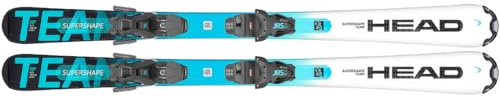 HEAD Supershape Team Easy JRS 314203 + 100922 JRS 7.5 GW CA BR.78[H] Fixations pour skis junior Blanc/bleu