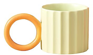 Birra particolari Tazza da caffè in ceramica Tazza da caffè con copertina rigida con manici for caffè Tè Cacao caldo Latte Microonde e lavabile in lavastoviglie Bicchieri da birra ( Color : Yellow )