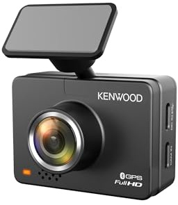 KENWOOD DRV-A310W GPS Dash Cam, Full HD Dashboard Camera, WDR/HDR Car Camera with Bluetooth & Wi-Fi Connectivity, G-Sensor, Collision Detection, Optional Rear Camera Support