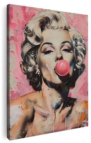 Artmazing | Marilyn Bubble bunt | S-Art Bilder | XXL Modern | Leinwandbilder XXL Wohnzimmer | Wanddekoration
