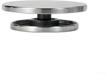 Handgefertigter Töpfer-Drehteller aus Aluminium mit glatter doppelseitiger Drehung für Künstler und Bastler (25 cm unter 15 cm)