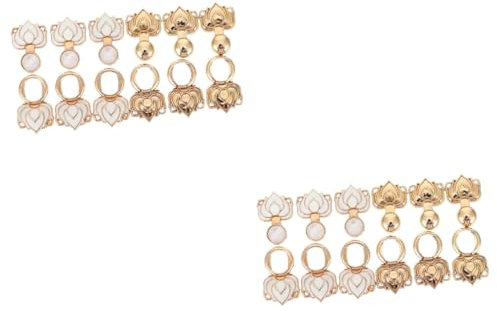 SEWOART 2 Sets Chinesische Knopfverschlüsse Clip Für Damen Schnalle Cape Verschluss 6 Paare * 2