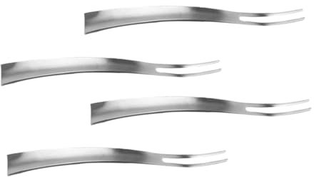 Cabilock 4pcs Stainless Steel Fruit Forks for Cake and Salad Kitchen Gadget and Lightweight