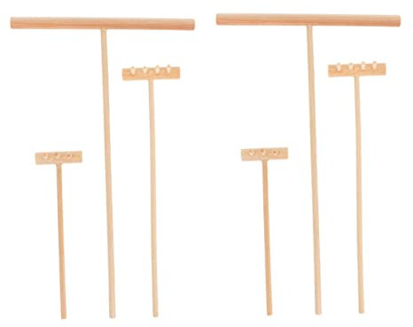 TOYANDONA Mini Zen Garden Rakes and Meditation Sand Table Tools for Adults, 3-tooth and 4-tooth Small Sand Rakes Set of 2, for Desktop Zen Gardens and Stress Relief