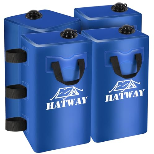 Hatway Baldachin-Gewichte, 79,8 kg, Wassersack, Set mit 4 Beingewichten für Pop-Up-Baldachin, Pavillon, Vordächer, Zelt, 4 x 20 l, Blau