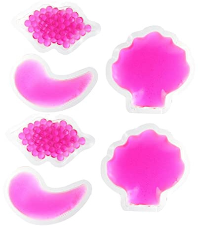 GANAZONO 6 Stück-pack Wärme Kälte Packung Lippenförmige Gelkompressen aus Pvc mit Kühlendem Schmerzlinderndem Gel für Augen und Bissverletzungen im Erste Hilfe Kasten