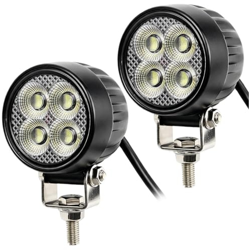 Hooma 2PCS 20W 2.5 Inch LED Arbeitsscheinwerfer Runde für Traktor, Motorrad, Auto, Offroad 12V/24V 1800lm Flood Beam Led Zusatzscheinwerfer 12v Rund