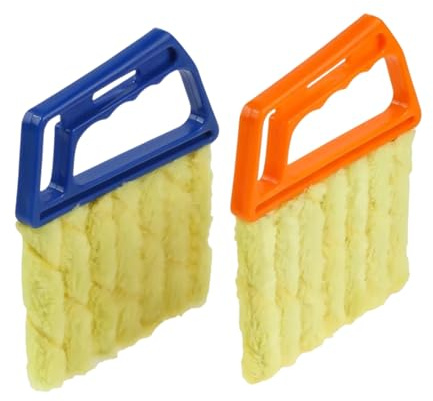 Limpiador de persianas, herramienta de limpieza de persianas venecianas, plumero de persianas, cepillo limpiador de persianas venecianas en húmedo y seco para persianas de madera, mini plumero para