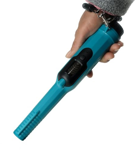 Metal Detector Pinpointer - IP68 Impermeabile 50 Piedi, 3 modalità di rilevamento, Display del Segnale a LED e avvisi Vibrazione/Suono (170 g, Batteria Non Inclusa),Blu