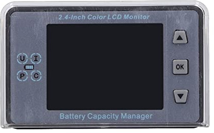 MasYosh Voltmeter Coulometro, Monitor della capacità della Batteria Wireless con Schermo LCD a Colori 2,4 Pollici, per Test di Fotovoltaico di Batteria Al Litio per Veicoli Elettrici (100a)