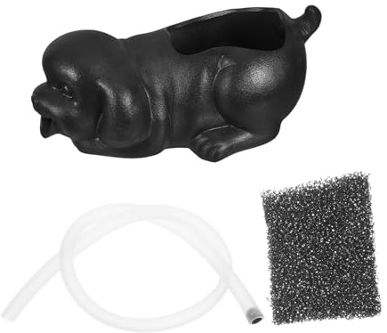 BESPORTBLE Fontaine à Jet Eau Céramique pour Aquarium Décoration De Chien Unique pour Intérieur Et Extérieur Statue Décorative pour Bassin De Jardin