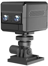 KVBRUI Mini Telecamera di Sicurezza 4K UHD 4G Sim Card 8X Dual-Lens Cam Visione Notturna 4000mAh PIR a Bassa Potenza Sorveglianza Umana(EU Camera ADD 64G TF)