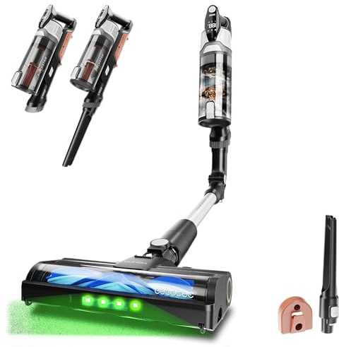Cecotec Aspiradora Escoba sin Cable Conga Rockstar S30 Flex. 240W, Potencia de Succión 80AW y 20kPa, Cepillo Antienredos Hairless, Autonomía 45mins, Luz LED Verde, Tubo Flexible, Diseño Ligero