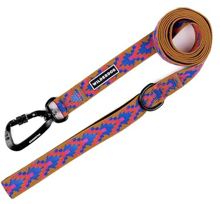 Wilderdog Ultraleichte Leinenserie für Hunde, 1,8 m lang und nur 106 g, mit schwenkbarer, verriegelbarer Karabinerbefestigung und leicht gepolstertem Griff mit D-Ring, Sandstein