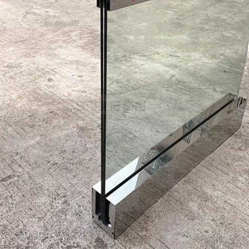 Glasgeländerk, Aluminium-Bodenschiene für dickes Glas, geeignet für Terrassendielen und Treppen, mit Abstandshalter
