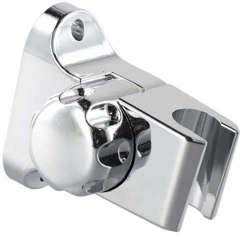 GLOBALHUT Soporte de ducha ajustable, soporte de pared ABS cromado con función de inclinación para baño, plateado, incluye tornillos y tuercas