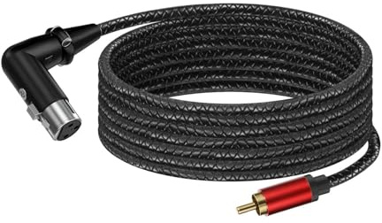 RGYBAO XLRs - Cavo convertitore RCA con tripla schermatura e condotti flessibili, ideale per amplificatori, microfoni e ricevitori, cavo da XLR a RCA